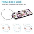 thumbnail image 2 of Square 2Pack PU Leather Skull Cruise Luggage Tag with Privacy Cover and Stainless Steel Ring - Suitable for Travel Handbags Backpacks Luggage Tags, 2 of 6