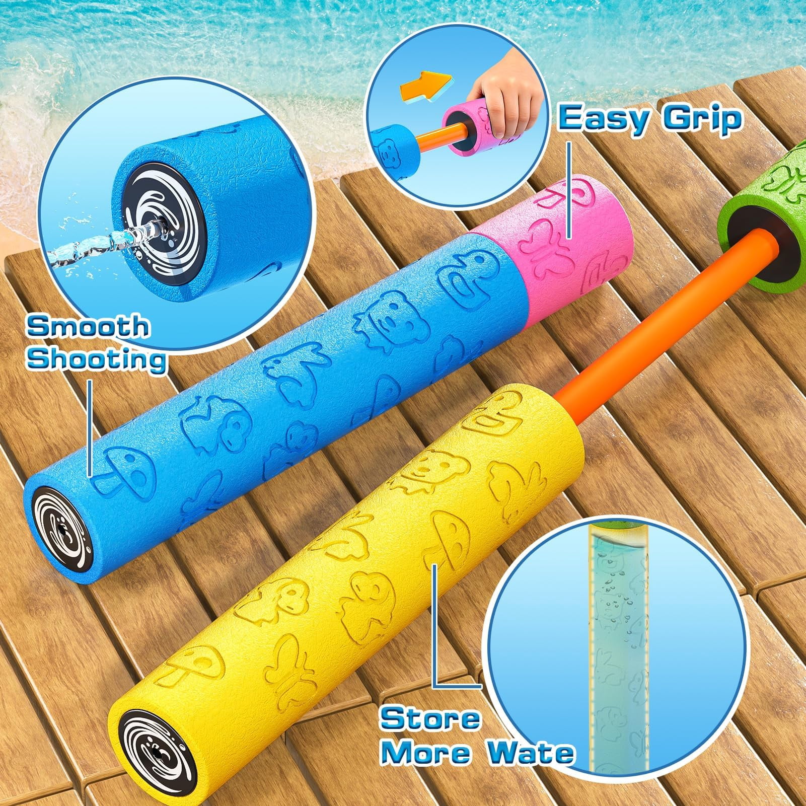 8 Pack Water Squirt Toys Pool Beach Outdoor Party Swimming Games