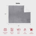 thumbnail image 4 of Wearable Hooded Throw Blanket, 52" x 72", Solid Charcoal Flannel, 4 of 10