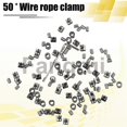thumbnail image 3 of For 50pcs 3mm wire rope clamp for cable fastener clip adjustable screw copper metal fixture sling fi, 3 of 5