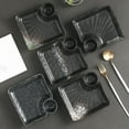 thumbnail image 3 of Qeeadeea Japaness Portion Control Plates, Divided Plates For Adults, Bariatric Plates For Portion Control, Reusable 2 Section Lunch Tray-C-7.5 Inch, 3 of 6