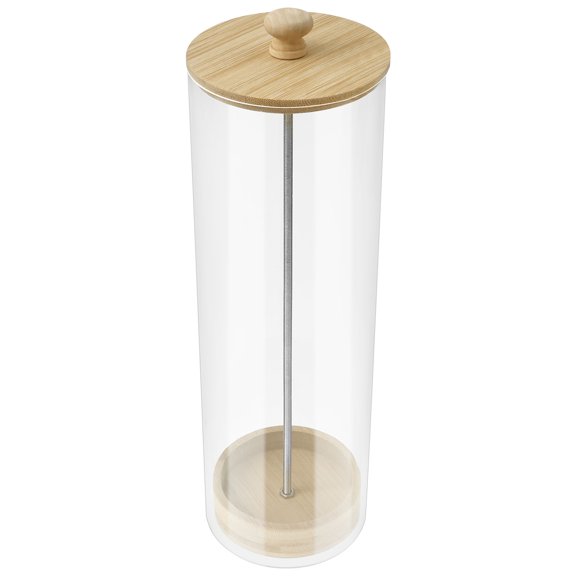 Keyohome Clear Acrylic Straw Holder With Lid Dust Proof Multipurpose Tumbler Straw Organizer for Organizing Pen Cutlery Makeup Brush