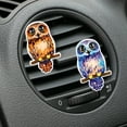 thumbnail image 1 of WIRESTER Set of 2pcs Car Air Freshener Fragrance Vent Clip Decoration with Lemon Scented Pad, Animal Blue Owl, Brown Owl, 1 of 7