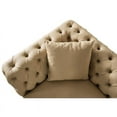thumbnail image 6 of Meridian Furniture Aurora Beige Faux Leather Chair, 6 of 9