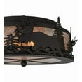 thumbnail image 5 of Meyda Tiffany 136320 Moose At Dusk 2 Light 17" Wide Semi-Flush Drum Ceiling Fixture -, 5 of 7
