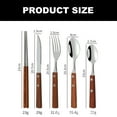 thumbnail image 2 of Table Forks & Spoons Set, Wooden Handle, Stainless Steel, Easy To Clean, Reusable, Elegant Design, Suitable For Formal Meals, Informal Meals, Office Lunches, Get-Togethers, 2 of 5