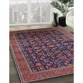 thumbnail image 2 of Ahgly Company Indoor Square Mid-Century Modern Plum Purple Oriental Area Rugs, 4' Square, 2 of 6