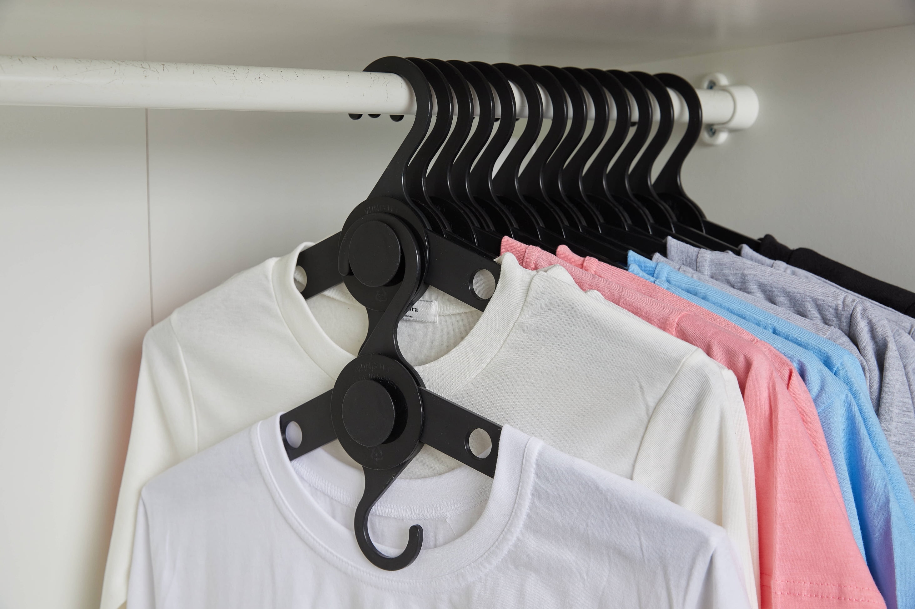 Cloth Hangers Closet Organizer - Bigtime Closet Space Saver - Holds 20lbs Durable & Portable - Use at Home, Dorm, and Office (Black 10 Pack)