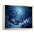 thumbnail image 2 of Designart "Navy And Ebony Subaquatic Universe" Coastal Coral Under Water Floater Framed Wall Art Prints, 2 of 5