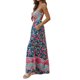 thumbnail image 2 of SAYOO Monos de verano para mujer Sin tirantes Recorte Espalda abierta Estilo bohemio Impreso floral Pierna ancha Mono largo SAYOO  Bohemio, 2 of 9