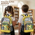 thumbnail image 3 of Xoenoiee Dinosaur Excavator Print Clear Backpack with Handle and Zipper Pocket, Casual Elementary School Bags Transparent Bookbag for Boys Large Capacity Bagpack Rucksack Travel Outdoor Daypack, 3 of 7
