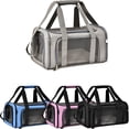 thumbnail image 2 of Bolsa de transporte portátil para mascotas, mochila plegable para cachorros y gatitos, bolsa de transporte transpirable aprobada por la aerolínea para perros pequeños y gatos, 2 of 4