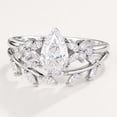 thumbnail image 3 of vylahjewellery Floral Leaf Engagement Wedding Jewelry, Vintage 2.5 CT Moissanite Wedding Set Ring Pear Cut Ring Diamond Engagement Ring, 3 of 5