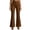 Coffee, variant on Womens Dress Pants Elastic High Waisted Business Casual Loose Fit Flare Pants Work Office Business Trousers with Pockets