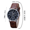 thumbnail image 3 of Resicozy Watches for Men with Leather Strap Dress Watch Quartz Wrist Watches Business Casual Watches Gifts Black with White Face, 3 of 4