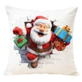 thumbnail image 1 of Yhmxh Fundas de cojín navideñas con estampado divertido, funda de almohada de lino para sofá, funda de cojín para decoración del hogar, funda de almohada familiar, fundas de almohada, 1 of 6