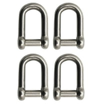 Extreme Max 3006.8399.4 BoatTector Stainless Steel D Shackle with No-Snag Pin - 3/8", 4-Pack