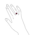 thumbnail image 3 of Bling Jewelry Womens 3CT Red CZ Halo Ring Sterling Silver January Birthstone, 3 of 6