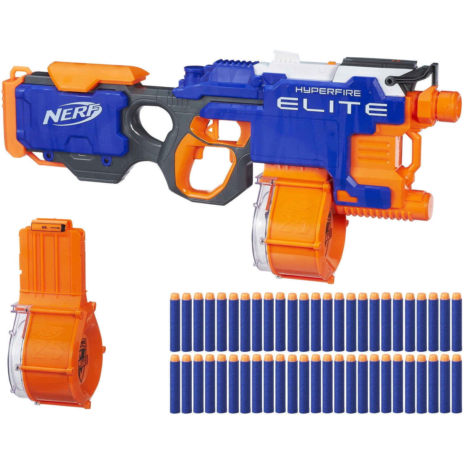 Nerf Gun N-Strike Elite HyperFire Blaster Blaster Gun fire up to 90ft w/25 darts 