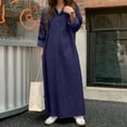thumbnail image 2 of Women's Bohemian Maxi Denim Dress Casual Long Flowy Spring Summer Beach Dress Comfortable Stylish Versatile, 2 of 2