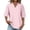 Pink, variant on Women's Short Sleeve V-Neck Collared Tops Summer Casual Business Work Polo Shirts 2026 Trendy Loose Fit Lightweight Basic T Shirts Sky Blue 2XL