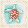 thumbnail image 3 of DeNeige, Elyse 20x20 Black Modern Framed Museum Art Print Titled - Coastal Mist Sea Turtle, 3 of 5