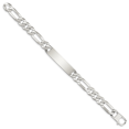 thumbnail image 2 of 925 Sterling Silver Figaro Link Link Nom Identification Id Bracelet, 2 of 7