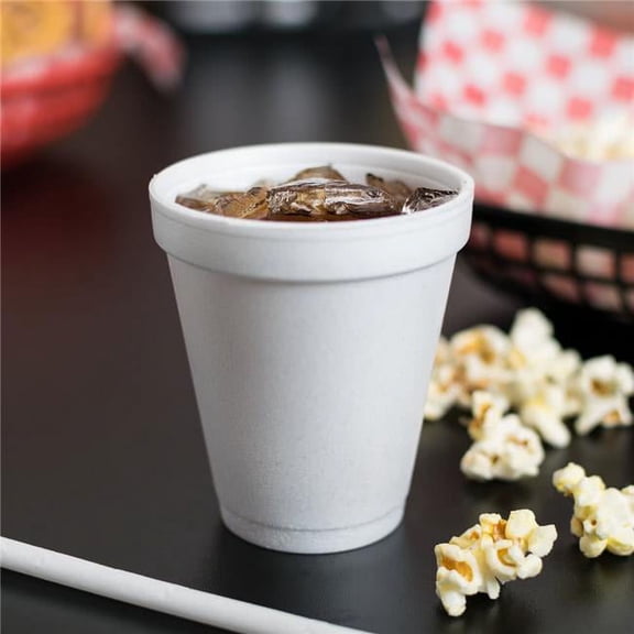 6J6 CPC 6 oz Space Saver Foam Cups - White, Case of 1000