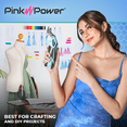 thumbnail image 5 of Pink Power Electric Fabric Scissors Box Cutter for Crafts, Sewing, Cardboard, Carpet, & Scrapbooking - Heavy Duty Professional Shears Cutting Tool - Aqua Splash Automatic Cordless Electric Scissors, 5 of 15