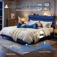 thumbnail image 5 of EnHomee Upholstered Bed Frame with Adjustable Headboard Full Size Bed Frame with Charge Station & Storage, Navy Blue, No Box Spring Needed, Noise Free, 5 of 8