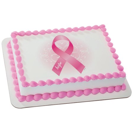 Breast Cancer Awareness Ribbon Of Hope 2 Round Cupcake Sheet