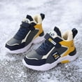 thumbnail image 4 of Boys Waterproof Ankle Boots Warm Faux Fur Fashion Sneakers Traines High Top Booties Walking Shoes, 4 of 13