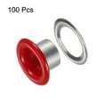 thumbnail image 3 of Unique Bargains 100PCS Grommets Eyelets 1/4 Inch (6mm) ID Hole Metal Self Backing Eyelet with Washers for Leather Red, 3 of 7