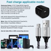 Micro USB Cable with Android Charger, Hootek 6FT USB A to micro cable High Speed Fast Charging Cable, usb cable micro with USB Wall Charger Fast Charger Adapter Plug, android charger block, Black