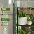 thumbnail image 4 of Outsunny Mini Serre avec 3 Niveaux 6 Tablettes Serre Portable, Transparent, 4 of 10