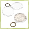 thumbnail image 5 of Plastic Coin Holder Keychain, 2Pcs Round Coin Case with Key Ring Medallion Holder for Coins Jewelry, Bronze, 5 of 5