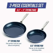 Blue Diamond 2-Piece Ceramic Nonstick Fry Pan Set – 9.5 & 11, Toxin-Free, Dishwasher Safe, Blue​