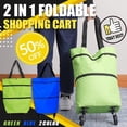 thumbnail image 3 of SPRING PARK Foldable Shopping Bag with Wheels, Foldable Shopping Cart, Reusable Grocery Bag, Shopping Bag, 3 of 7
