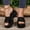 Black, variant on White Slippers for Women Platform Diamond Pattern Upper Plus Size Spring Summer Outdoor Daily Wear Open Toe Thick Sole Casual Slides