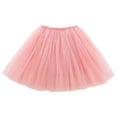 thumbnail image 5 of Letdown Toddler Girls Layered Tutu Skirt Sparkling Sequin Tulle Dance Skirts Elastic Waist Ballet Skirts (#02-Pink,8-9 Years), 5 of 8