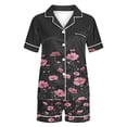 thumbnail image 4 of Ensembles de Pyjama pour Femmes, Shorts pour Femmes, Blouse Décontractée à Col Rabattu Manches Courtes Mode Short Ensemble de Pyjama, 4 of 4