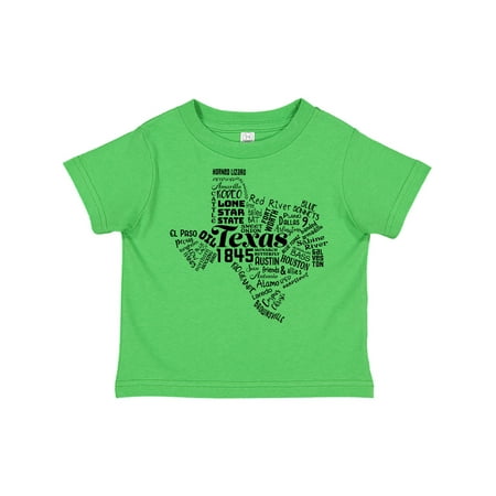 

Inktastic Texas Word Salad- state outline Gift Toddler Boy or Toddler Girl T-Shirt