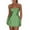 Green, variant on Women's Sexy Backless Satin Mini Dress Layered Ruffle Hem Tie Back Graduation Dress