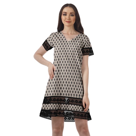 Moomaya Printed Cotton Flex Beach Party Plus Size Womens Summer Casual Dresses