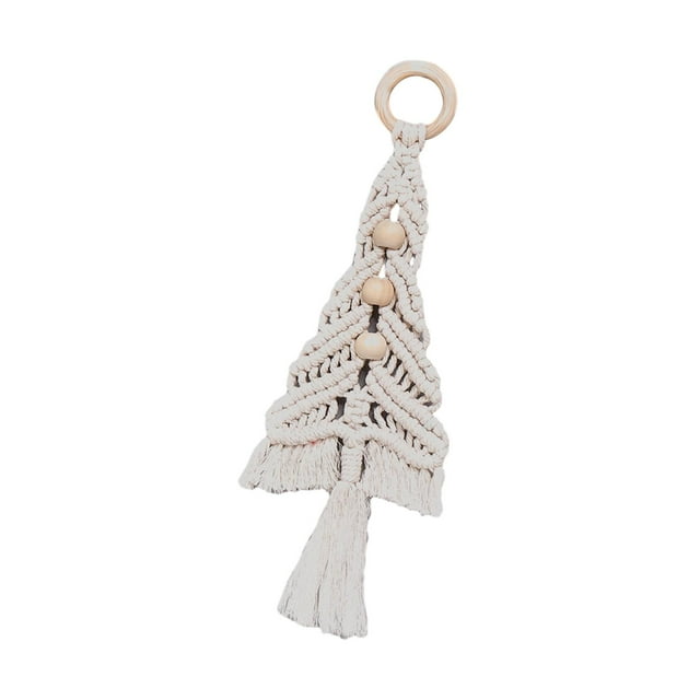 Tapiz De árbol De Navidad Fiesta Festival Chic Boho Adornos Colgantes De Navidad Beige Macarena tapiz de pared