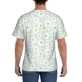 thumbnail image 3 of Vsdgher Daisies Flowers Print Men's Dry Fit Mesh Athletic Shirts Moisture Wicking Tennis T-Shirt Tops, 3 of 9