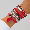 thumbnail image 6 of Stackable Football Charm Bracelet for Men and Women Elastic Band Bangle Jewelry, 6 of 20