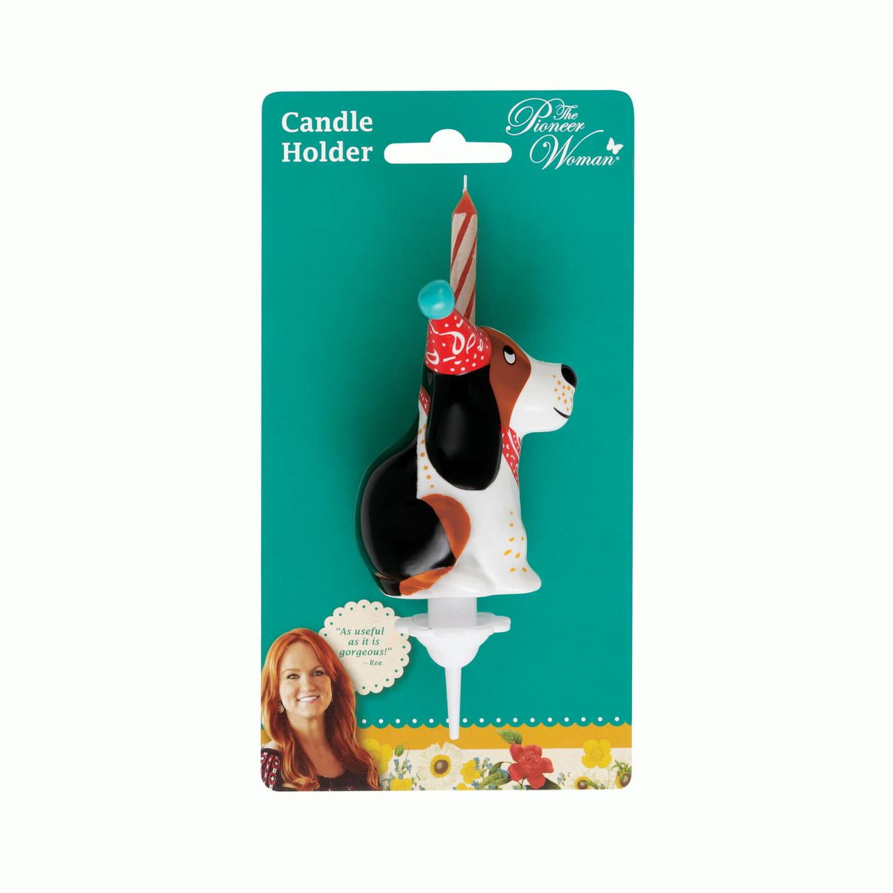 Pioneer Woman Dog Birthday Candle Holder