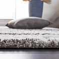 thumbnail image 4 of SAFAVIEH Berber Grayson Abstract Shag Area Rug, 2'3" x 8' Runner, Light Grey/Dark Grey, 4 of 8