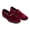 Red, variant on Men's Velvet Slip-On Dress Loafers with Metal Buckle, Elegant Formal Tuxedo Shoes for Wedding, Prom, and Party